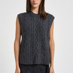 Gilet donna in maglia grigio antracite D500753 LADYBRIL020 P.a.r.o.s.h. 