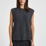 Gilet donna in maglia grigio antracite D500753 LADYBRIL020 P.a.r.o.s.h. 