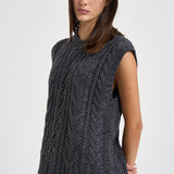Gilet donna in maglia grigio antracite D500753 LADYBRIL020 P.a.r.o.s.h. 
