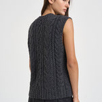 Gilet donna in maglia grigio antracite D500753 LADYBRIL020 P.a.r.o.s.h. 