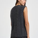 Gilet donna in maglia grigio antracite D500753 LADYBRIL020 P.a.r.o.s.h. 