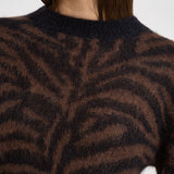Maglia donna in mohair marrone e nero D510418 LAMU813 P.a.r.o.s.h. 