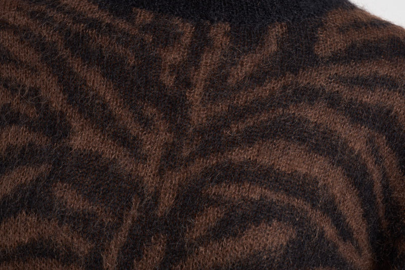 Maglia donna in mohair marrone e nero D510418 LAMU813 P.a.r.o.s.h. 
