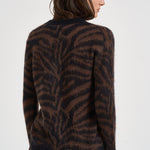 Maglia donna in mohair marrone e nero D510418 LAMU813 P.a.r.o.s.h. 