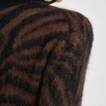 Maglia donna in mohair marrone e nero D510418 LAMU813 P.a.r.o.s.h. 
