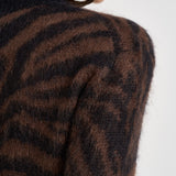 Maglia donna in mohair marrone e nero D510418 LAMU813 P.a.r.o.s.h. 