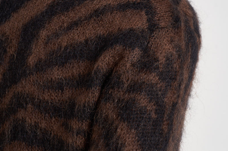 Maglia donna in mohair marrone e nero D510418 LAMU813 P.a.r.o.s.h. 