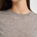 Maglia donna a maniche corte tortora mélange D540995 LARK014 P.a.r.o.s.h. 