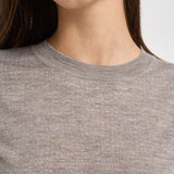 Maglia donna a maniche corte tortora mélange D540995 LARK014 P.a.r.o.s.h. 