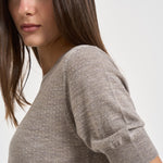 Maglia donna a maniche corte tortora mélange D540995 LARK014 P.a.r.o.s.h. 