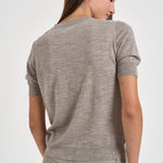 Maglia donna a maniche corte tortora mélange D540995 LARK014 P.a.r.o.s.h. 