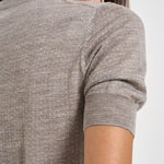 Maglia donna a maniche corte tortora mélange D540995 LARK014 P.a.r.o.s.h. 