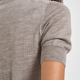 Maglia donna a maniche corte tortora mélange D540995 LARK014 P.a.r.o.s.h. 