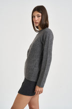 Maglia donna girocollo grigio mélange D541531 LYAK037 P.a.r.o.s.h. 