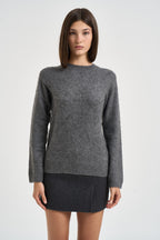 Maglia donna girocollo grigio mélange D541531 LYAK037 P.a.r.o.s.h. 