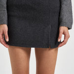Gonna donna mini in lana grigio scuro D630636 LEAK26020 P.a.r.o.s.h. 