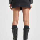 Gonna donna mini in lana grigio scuro D630636 LEAK26020 P.a.r.o.s.h. 