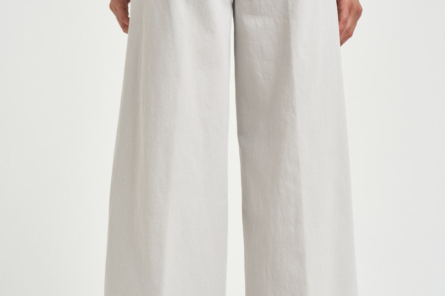 Pantalone donna tinto in capo bianco A04541T3 02479270 PESERICO 