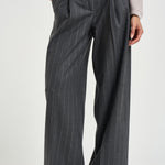 Pantalone donna in flanella di lana grigio gessato A04790 05702972 PESERICO 