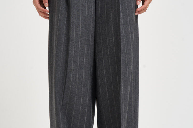 Pantalone donna in flanella grigio gessato A04790 05702972 PESERICO 