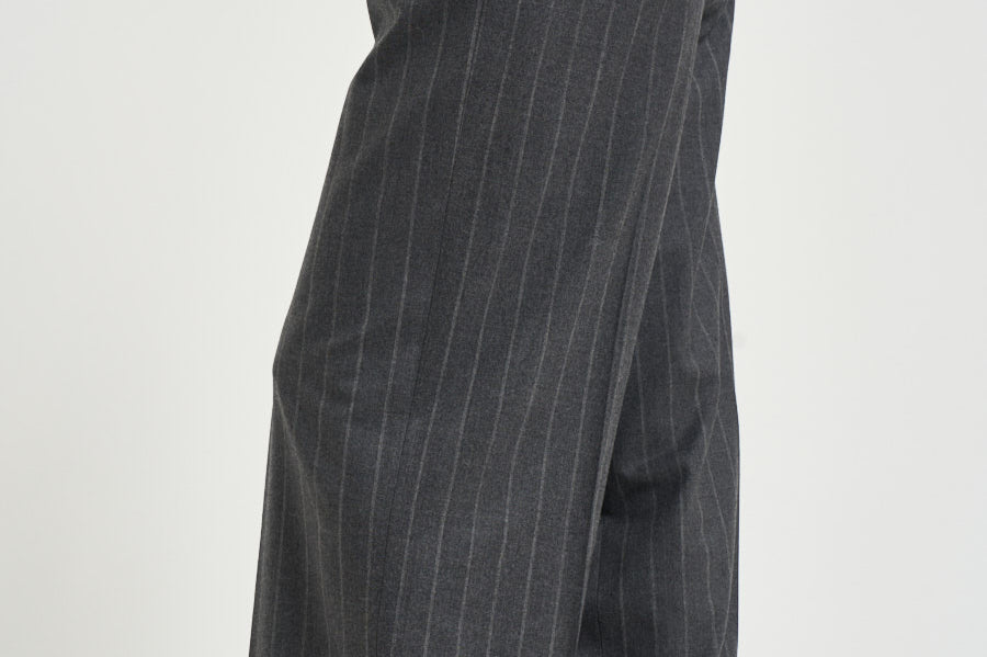 Pantalone donna in flanella di lana grigio gessato A04790 05702972 PESERICO 