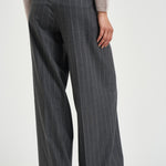Pantalone donna in flanella di lana grigio gessato A04790 05702972 PESERICO 