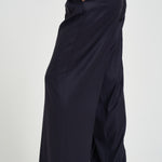 Pantaloni donna in twill lucido blu notte A04798 06461861 PESERICO 