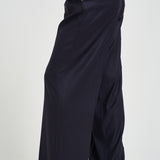 Pantaloni donna in twill lucido blu notte A04798 06461861 PESERICO 