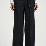 Pantalone donna gabardina in lana stretch nero A04860A A3472A05 PESERICO 
