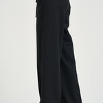 Pantalone donna gabardina in lana stretch nero A04860A A3472A05 PESERICO 