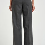Pantalone donna gabardina in lana stretch grigio A04860A A3472A72 PESERICO 