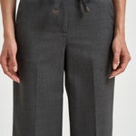 Pantalone donna gabardina in lana stretch grigio A04860A A3472A72 PESERICO 