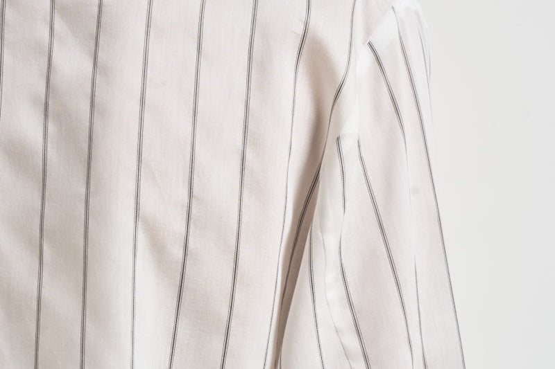 Camicia donna bianca gessata a righe grigie A06168D 05220972 PESERICO 