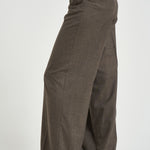 Pantalone donna palazzo marrone mèlange P04567 02666952 PESERICO 