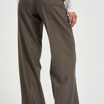 Pantalone donna palazzo marrone mèlange P04567 02666952 PESERICO 