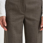 Pantalone donna palazzo marrone mèlange P04567 02666952 PESERICO 