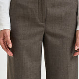 Pantalone donna palazzo marrone mèlange P04567 02666952 PESERICO 