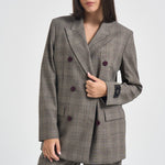 Blazer donna doppiopetto fantasia multicolor 105617 A3FF NEW GUINEACYZ PINKO 