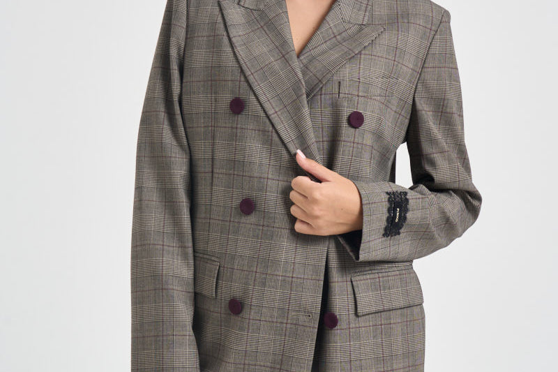 Blazer donna doppiopetto fantasia multicolor 105617 A3FF NEW GUINEACYZ PINKO 