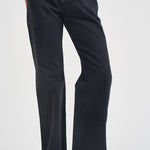 Jeans donna con vita risvoltabile in denim nero 106383 A3KO WANDAPJ4 PINKO 