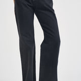 Jeans donna con vita risvoltabile in denim nero 106383 A3KO WANDAPJ4 PINKO 