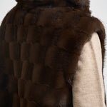 Gilet donna in ecopelliccia marrone 106939A3C5 GLOSSINAM11 PINKO 