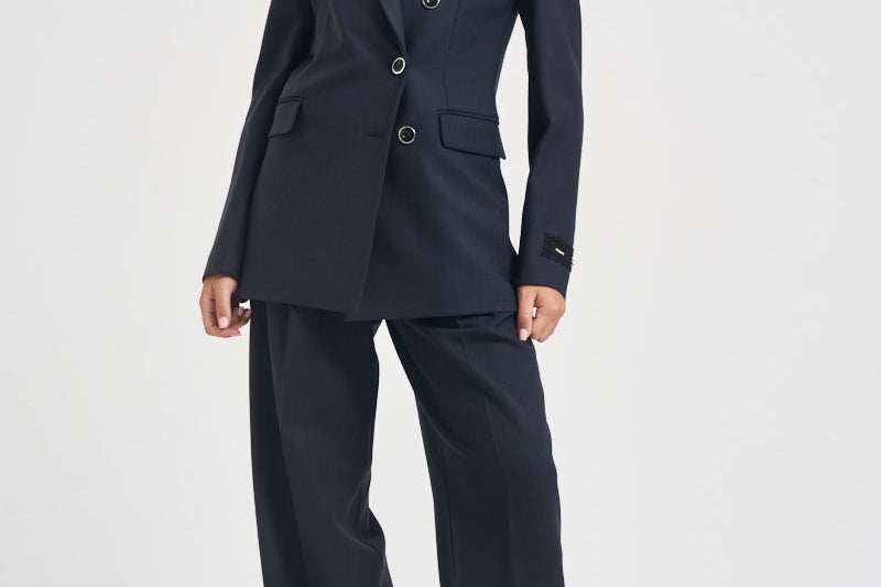 Blazer donna New Amalfi doppiopetto blu 107513 A3IF G03 PINKO 
