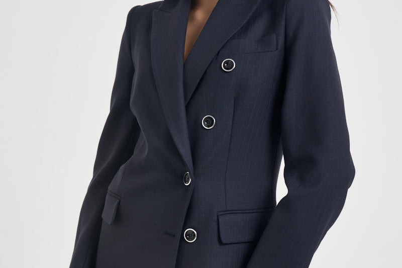 Blazer donna New Amalfi doppiopetto blu 107513 A3IF G03 PINKO 