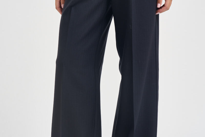 Pantaloni donna sartoriali con elastico in vita blu 107560A3IF PHAIUFG03 PINKO 