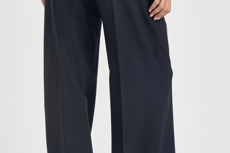 Pantaloni donna sartoriali con elastico in vita blu 107560A3IF PHAIUFG03 PINKO 