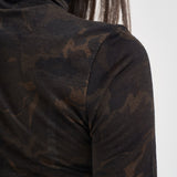 Maglia donna dolcevita camouflage marrone BRENDOLA107735 A3MTSD3 PINKO 