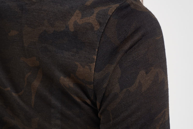 Maglia donna dolcevita camouflage marrone BRENDOLA107735 A3MTSD3 PINKO 