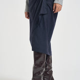 Gonna donna midi gessata blu navy CAPENA107706 A3MCEI1 PINKO 