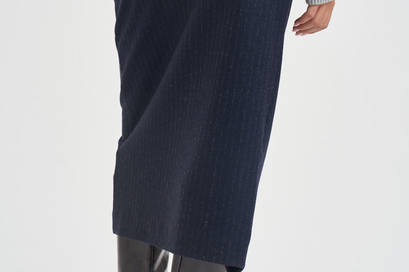 Gonna donna midi gessata blu navy CAPENA107706 A3MCEI1 PINKO 